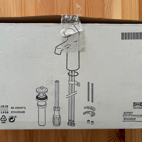 Ikea BROGRUND Bathroom Faucet, Chrome Plated - New In Box - Picture 3 of 7